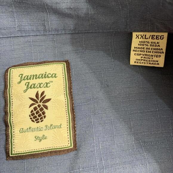 VTG Hawaiian Shirt Mens Size XXL Blue Floral 100% Silk Tropical Beach Vacay Dad - Picture 3 of 7